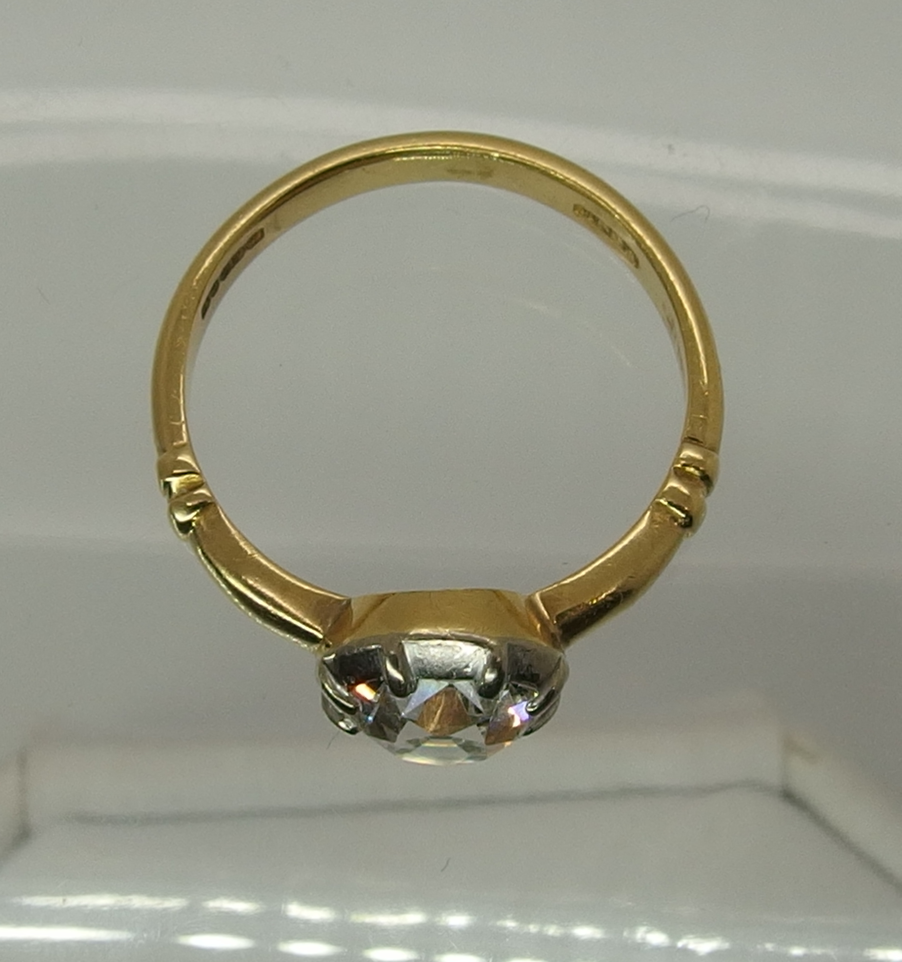 An 18ct gold ring set with an old cut diamond the old cut diamond is estimated approx 1ct, set in - Image 6 of 9