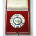 A white-metal (silver) and enamel medal, the obverse inscribed The Road Time Trials Council the