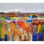 •DUGALD FINDLAY (Scottish b. 1943) SPRING INTO SUMMER Acrylic, signed, 44 x 52cm (17 1/4 x 20 1/
