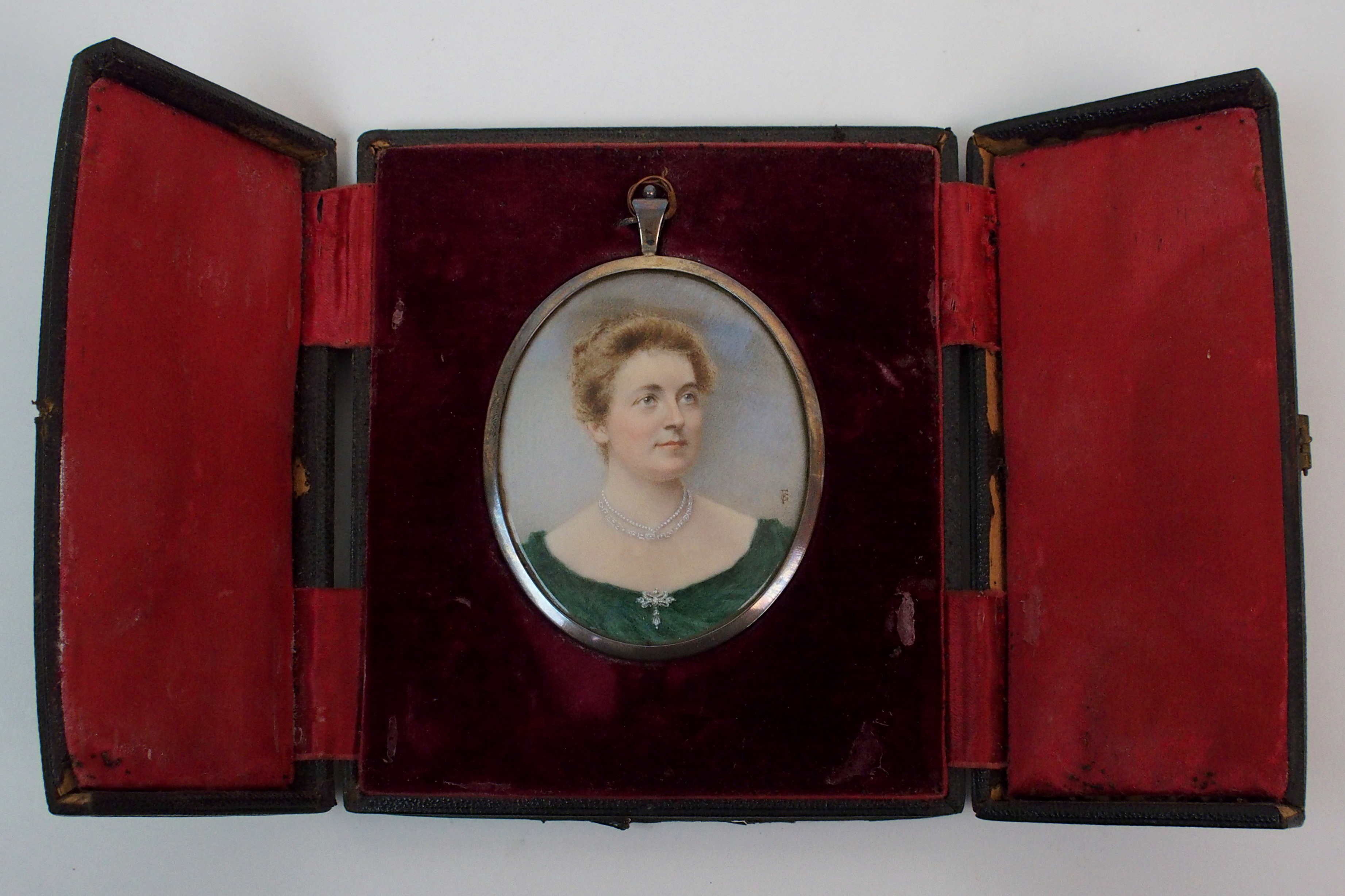 A pair of early 19th Century portrait miniatures of Thomas Tobin and Esther Watson, dated 1806 oil - Image 9 of 10