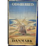 Four Danish travel posters offset lithos in colours including examples for Odsherred, Dragor etc and