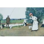 After Lance Thackery, The Catch of the Season coloured prints, comprising "Cast", "Hung Up", "A