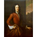 BRITISH SCHOOL (18th Century) PORTRAIT OF MUNDY MUSTERS OF COLWICK Oil on canvas, 126 x 102cm (49