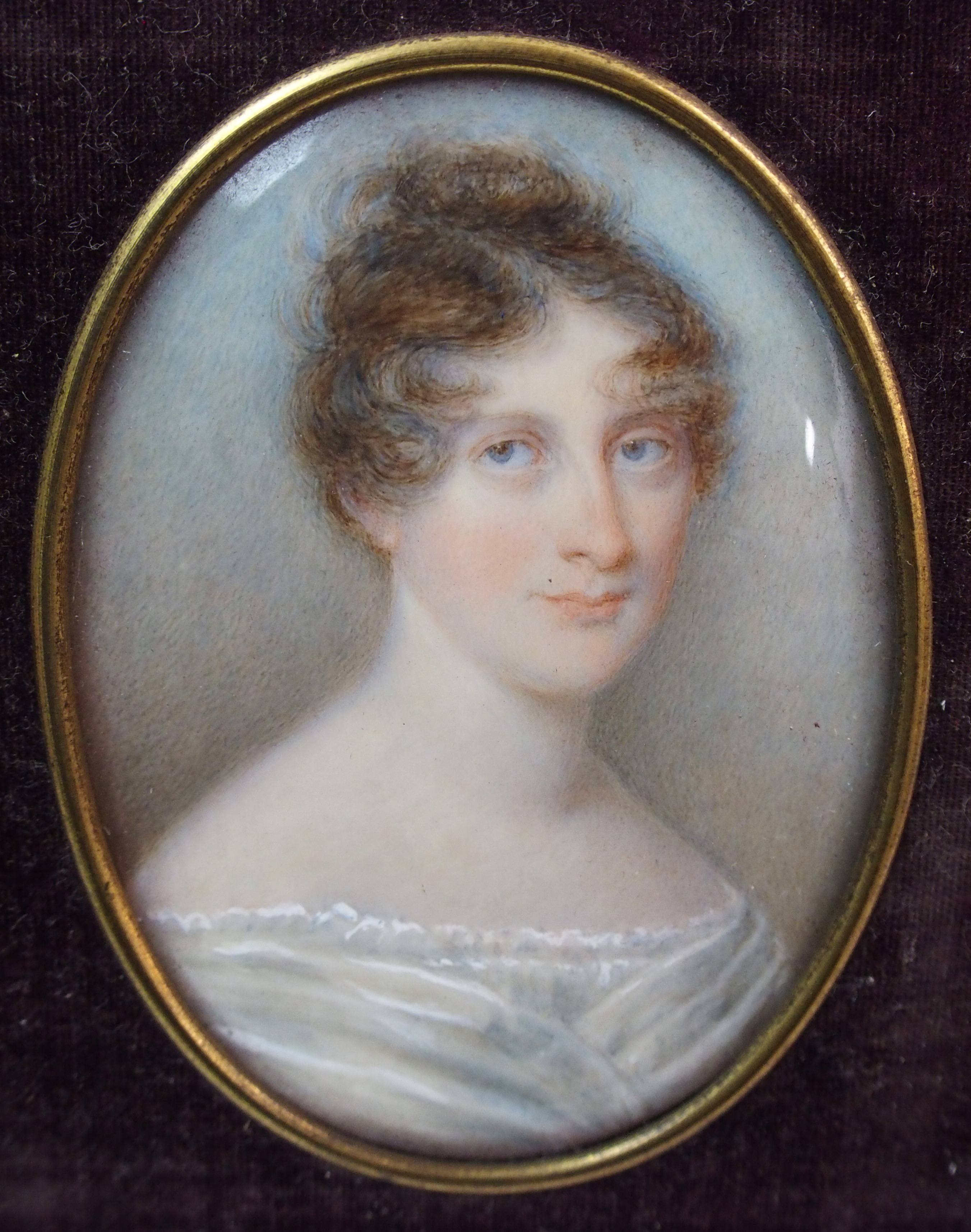 A pair of early 19th Century portrait miniatures of Thomas Tobin and Esther Watson, dated 1806 oil - Image 4 of 10