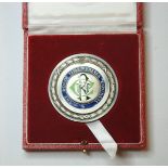 A white-metal (silver) and enamel medal, the obverse inscribed The Road Time Trials Council the