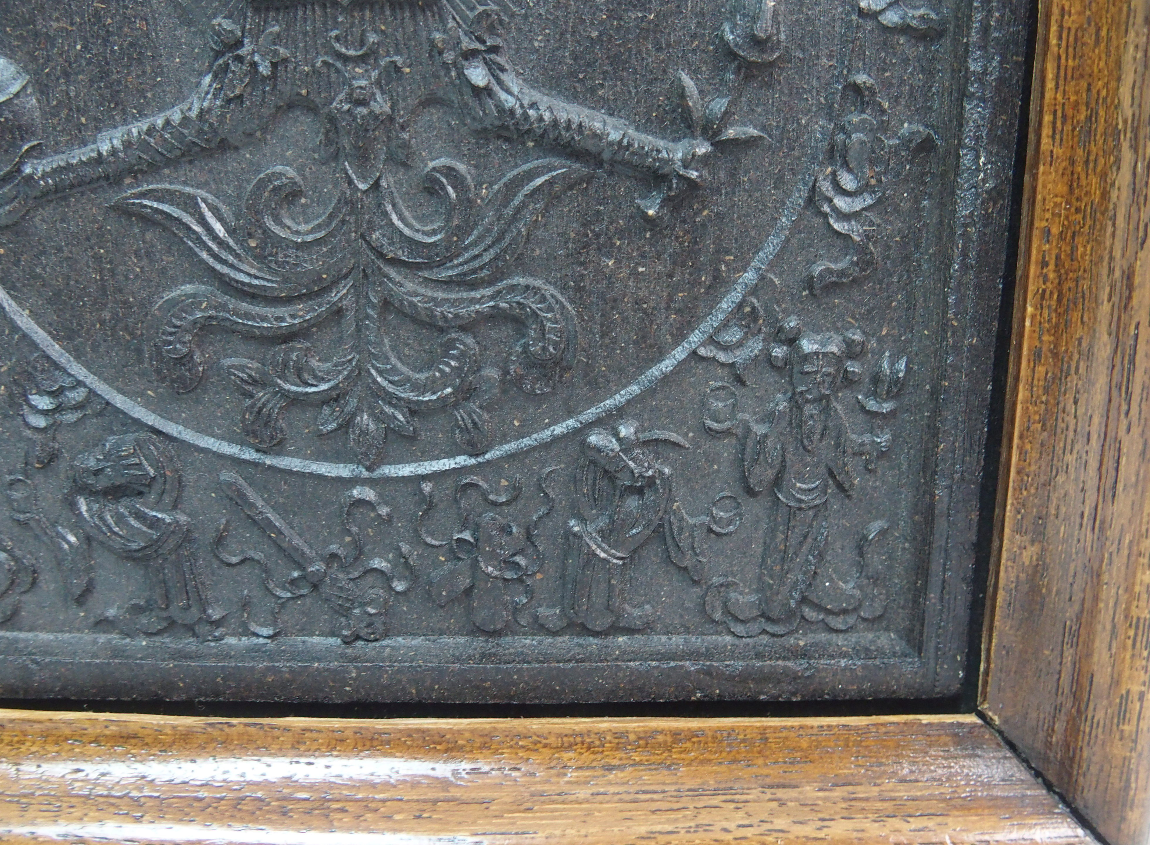 A Chinese tea block moulded with Austro-Hungarian emblem surrounded by Orientals, 21 x 16cm and an - Image 6 of 10