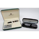 A Montegrappa 1912 silver-mounted fountain pen, with black marble effect body in original box and