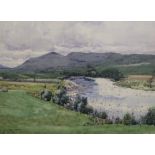 •GEORGE HOUSTON RSA, RSW, RI (Scottish 1869 - 1947) HIGHLAND RIVER ARGYLL Watercolour, signed, 43.