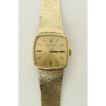 A 14ct gold ladies Rolex inner case signed Rolex with London hallmarks for 1979. 38.8gms with