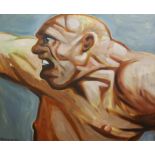 •PETER HOWSON (Scottish b. 1958) POWER AND GLORY Oil on canvas, signed, 76 x 91.5cm (30 x 36")