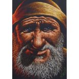 •GRAHAM MCKEAN (Scottish b. 1962) SALTY THE OLD SEAFARER Pastel, signed, 29 x 20cm (11 1/2 x 8")