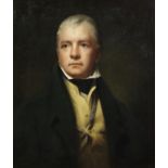 Manner of SIR HENRY RAEBURN RA (Scottish 1756 - 1823) PORTRAIT OF SIR WALTER SCOTT Oil on canvas, 37