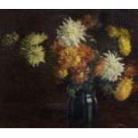 J. M. GIBSON (20th Century) STILL LIFE OF CHRYSANTHEMUMS Oil on canvas, signed, 35.5 x 40.5cm (14