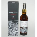 A bottle of Benrinnes 21 year old malt whisky bottle No.1303, 56.9% vol, 70cl in carton