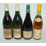 A collection of white wine including Chassagne Montrachet 1964, 2 bottles Chevalier Montrschet 1962,