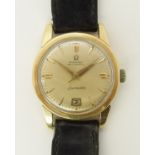 A 14ct gold Omega Automatic Seamaster Date circa 1954- 55, known as the 'Bumper' with a gold