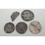 Henry II 1154 - 1189 silver penny, tealby type, poor Henry II 1154 - 1189 cut halfpenny, tealby