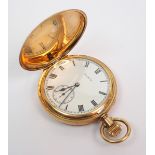 An Elgin yellow-metal cased pocket watch