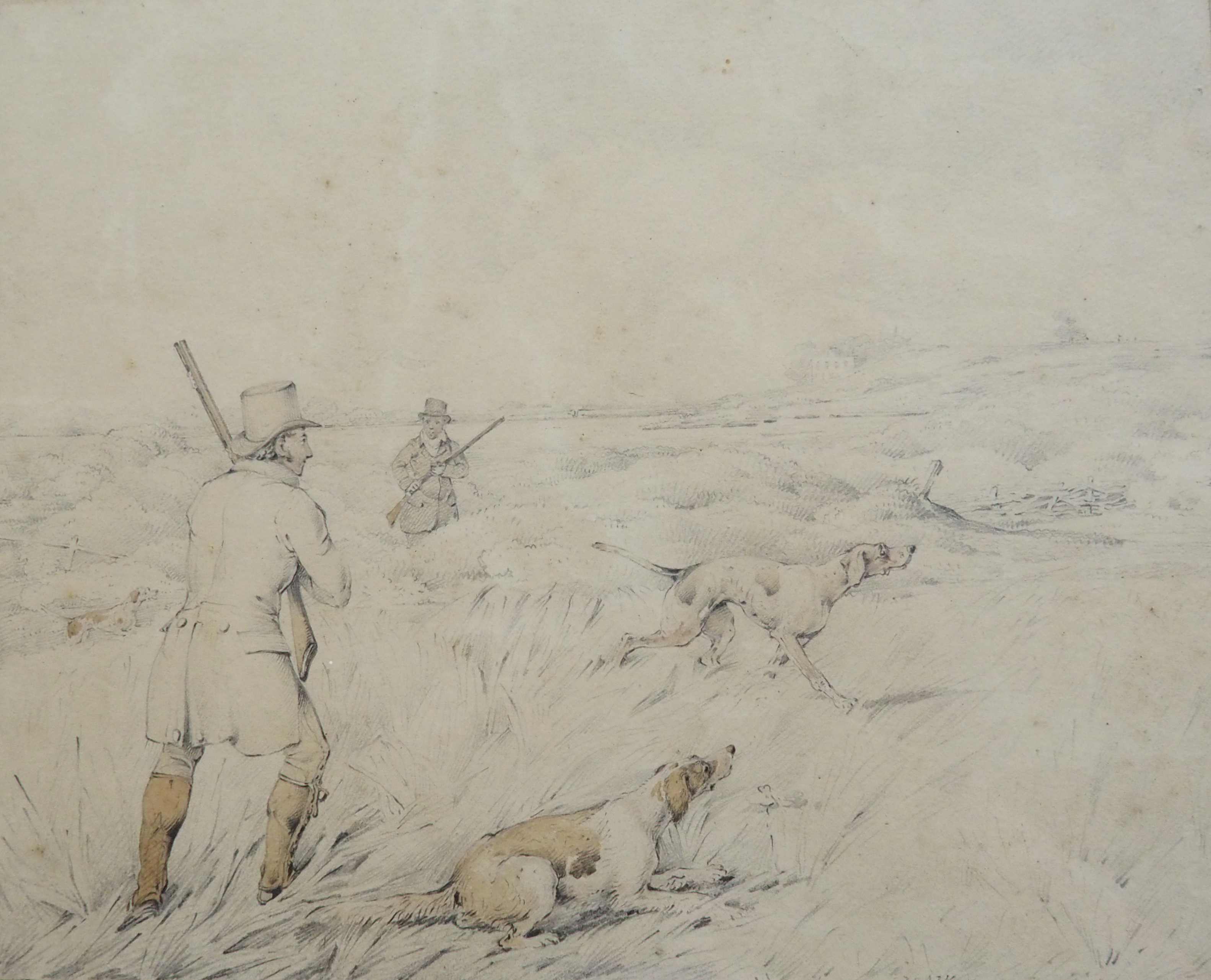 HENRY ALKEN (British 1785 - 1851) FLUSHING THE GAME ; AT THE READY Pencil and watercolour, signed, - Image 7 of 10