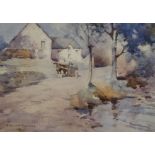 •ROBERT RUSSELL MACNEE GI (Scottish 1880 - 1952) SETTING OUT ON THE HORSE AND CART Watercolour,