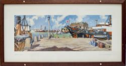 Carriage Print HARWICH, ESSEX by Charles King from the LNER Post-War Series - A view of the