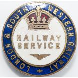 London & South Western Region First World War Railway Service lapel badge. In very good condition