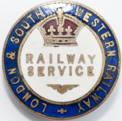 London & South Western Region First World War Railway Service lapel badge. In very good condition