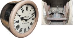 LNWR double sided platform Slave clock with original dials marked JOYCE WHITCHURCH. Complete with