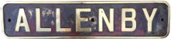 Nameplate ALLENBY ex Peckett 0-4-0 ST No 1978 of 1939. Supplied new to The Royal Arsenal,