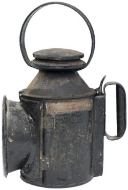 CIE 3 aspect handlamp, stamped in reducing cone CIE and brass plated on the side BENNETTS BGE1.