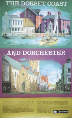 Poster BR(S) DORSET COAST & DORCHESTER by REGINALD LANDER circa 1980. Double Royal 25in x 40in. In