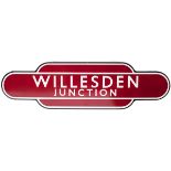 Totem BR(M) FF WILLESDEN JUNCTION from the former LNWR station in Middlesexon. In excellent