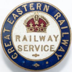 Great Eastern Railway First World War Service badge. Measures 1.125in and is in very good