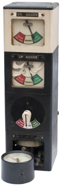 BR plastic penguin block instrument together with a Bakelite home signal repeater. Both in good