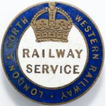 London & North Western Region First World War Railway Service lapel badge. In very good condition