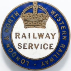 London & North Western Region First World War Railway Service lapel badge. In very good condition