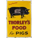 Advertising enamel pictorial THORLEY'S FOOD FOR PIGS, makers name at bottom Penfold Ltd London. In