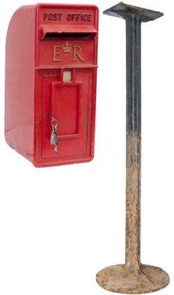 Post Office POST BOX, an original 1950's lamp box type complete with a full set of collection