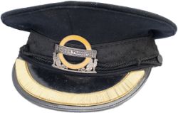 London transport Inspectors Hat size 6 3/4 with original silver enamelled cap badge LONDON