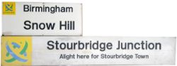 Modern image Centro signs STOURBRIDGE JUNCTION ALIGHT HERE FOR STOURBRIDGE TOWN 83in x 14in and