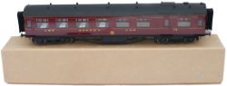 O gauge finescale coach LMS Buffet Car No. 132 in full Crimson Lake livery. Built and painted to a