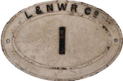 LNWR cast iron bridge plate No1. In original condition.