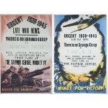 Posters, a pair of WW2: WINGS FOR VICTORY and SALUTE THE SOLDIER, both by HAROLD PYM. Both are