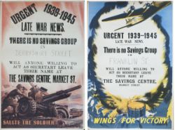 Posters, a pair of WW2: WINGS FOR VICTORY and SALUTE THE SOLDIER, both by HAROLD PYM. Both are