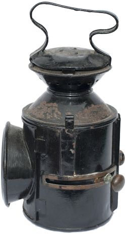 LNER / GER 3 aspect sliding knob handlamp, stamped in the reducing cone KINGS LYNN L26 and date