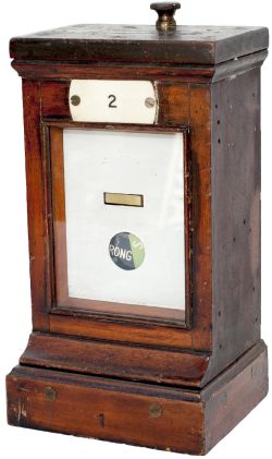 GWR mahogany cased single slot repeater with ivorine plate 2. In excellent complete condition.