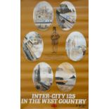 Poster BR INTER CITY 125 IN THE WEST COUNTRY by Vic Millington. Double Royal 25in x 40in.