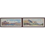 Carriage prints x 2 both from the BR Scottish region series 1956, THREE SISTERS, PASS OF GLENCOE,