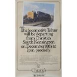 Poster BR re SALE OF DELTIC TULYAR 55015 AT CHRISTIES SOUTH KENSINGTON. Double Royal 25in x 40in. In