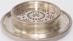 Canadian Pacific Railway silver plate butter dish warmer, marked on the side with the fully titled